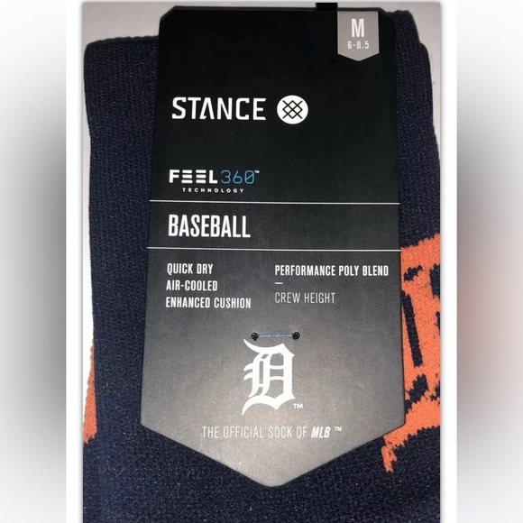 Stance MLB Tigers Diamond Pro Crew Socks 1 Pair Men 6-8.5 Navy Detroit Baseball - Picture 3 of 8